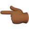 Backhand Index Pointing Left - Medium Black emoji on Apple